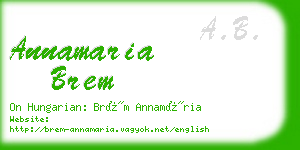 annamaria brem business card